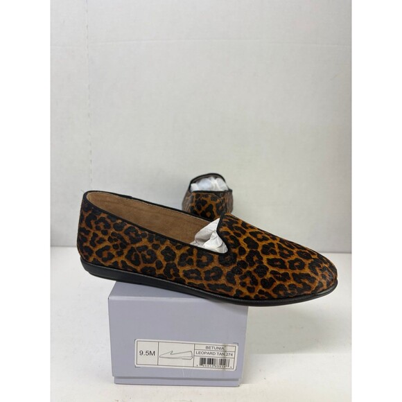 Aerosoles Women's Betunia Leopard Tan Cow Fur Print Slip-On Loafers Flats 9.5M - Picture 1 of 6